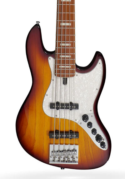 Sire Marcus Miller V8 5 String Electric Bass Guitar | Swamp Ash Tobacco Sunburst with Bag