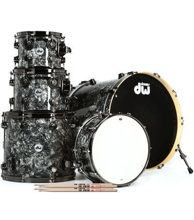 DW DRFP5SA-BN Collector's Series FinishPly Shell Pack - 5-pc - Silver Abalone