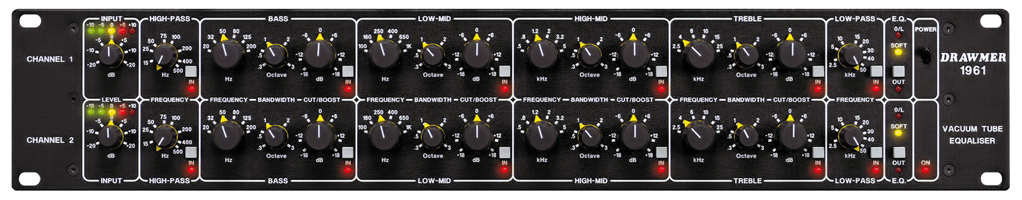 Drawmer 1961 2U-Dual Vacuum Tube Equaliser