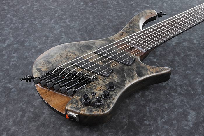 Ibanez Bass Workshop EHB1506MS 6 String Bass Guitar With Bag - Black Ice Flat