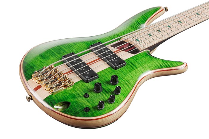 Ibanez Premium SR5FMDX 5-string Bass Guitar - Emerald Green Low Gloss