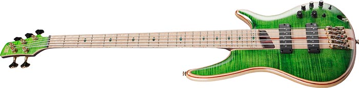 Ibanez Premium SR5FMDX 5-string Bass Guitar - Emerald Green Low Gloss