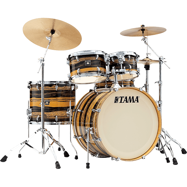 Tama CK52KRS-NET Superstar Classic 22" 5pc Drum Shell Set - Natural Ebony Tiger Wrap