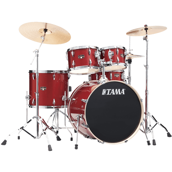 Tama IP52H6W-BRM Imperialstar 22" 5pc Drum Set With Hardware & Throne - Burnt Red Mist