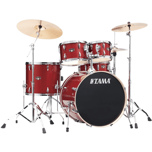 Tama IP52H6W-BRM Imperialstar 22" 5pc Drum Set With Hardware & Throne - Burnt Red Mist
