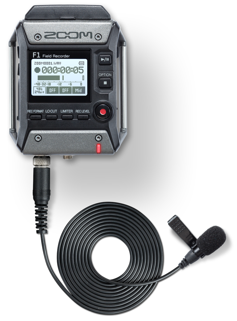 Zoom F1-LP Lavalier Mic Pack Field Recorder+Shotgun Mic Pack