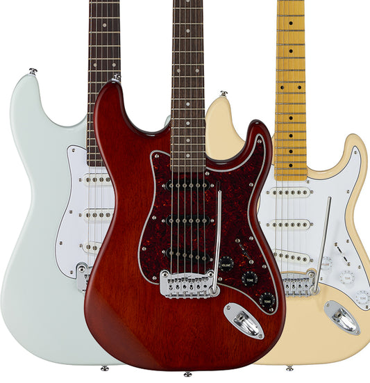 G&L Tribute S-500 Electric Guitar - Vintage White, Sonic Blue, Irish Ale