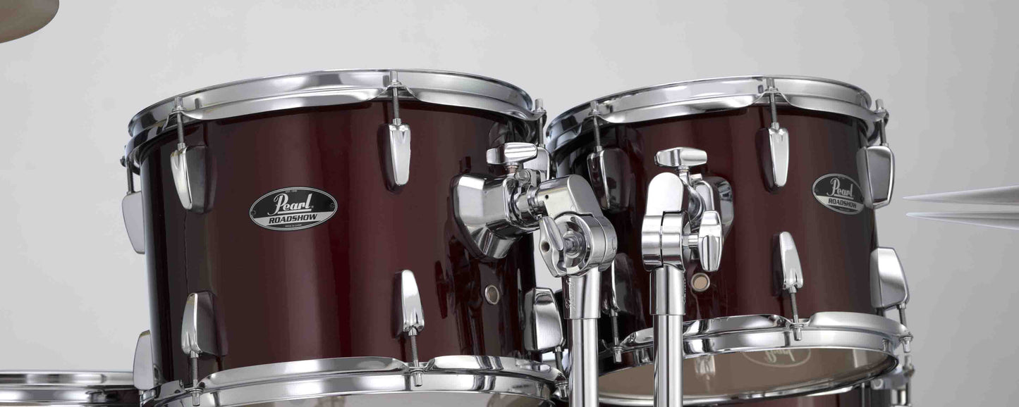 Pearl RS525SC/C Roadshow 5Pcs Drum Set With Hardware & Cymbals - Red Wine