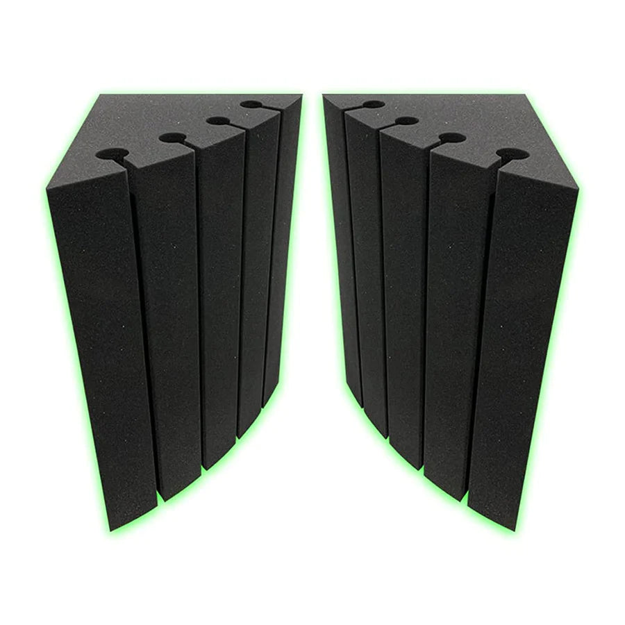 FREQNCY®, BASS BLOCK BASS TRAP ABSORBER | CORNER BASS TRAP FOR LOW FREQUENCY | 24"X12"X12", PRO CHARCOAL | (SET OF 2)