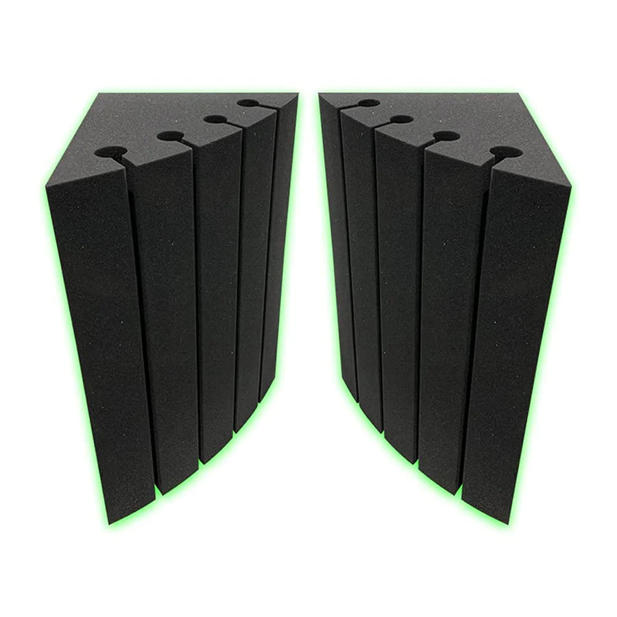 FREQNCY®, BASS BLOCK BASS TRAP ABSORBER | CORNER BASS TRAP FOR LOW FREQUENCY | 24"X12"X12", PRO CHARCOAL | (SET OF 2)