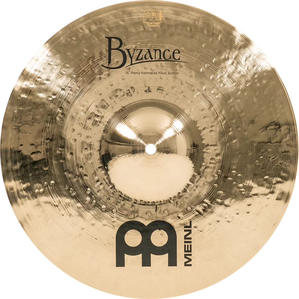 Meinl B14HHH-B 14Inch Byzance Brilliant Heavy Hammered Hihat