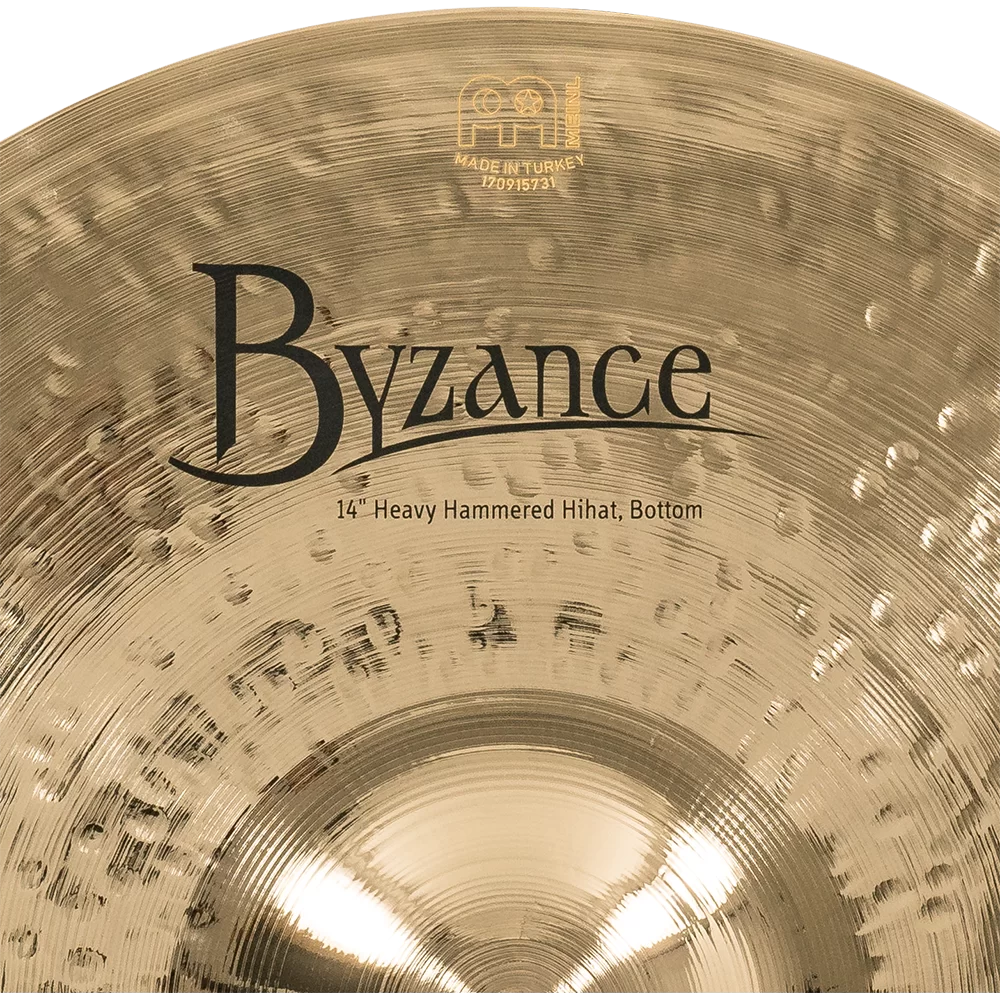 Meinl B14HHH-B 14Inch Byzance Brilliant Heavy Hammered Hihat