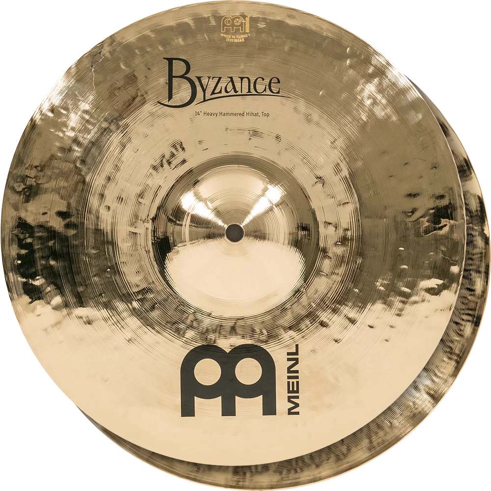 Meinl B14HHH-B 14Inch Byzance Brilliant Heavy Hammered Hihat