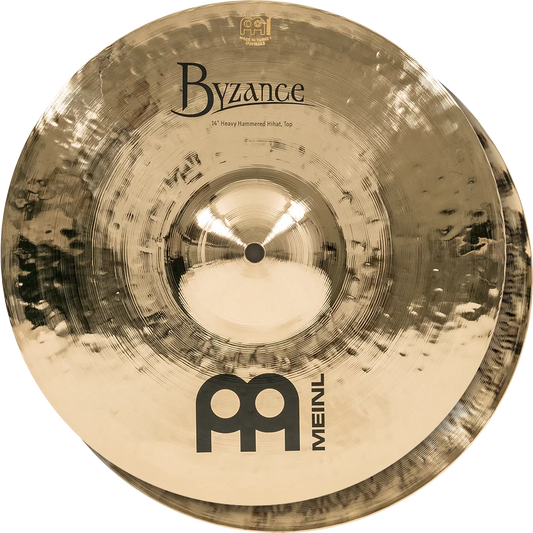 Meinl B14HHH-B 14Inch Byzance Brilliant Heavy Hammered Hihat