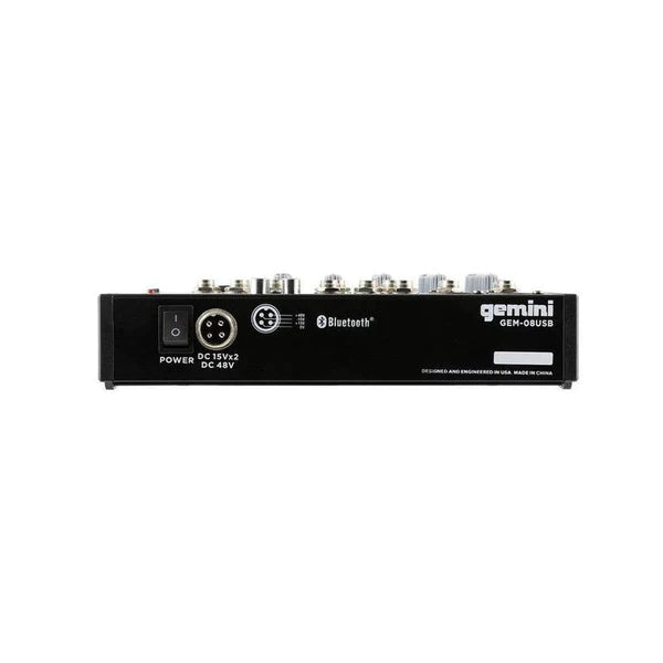 Gemini Audio GEM-08USB E-8 Channel USB Mixer With Bluetooth