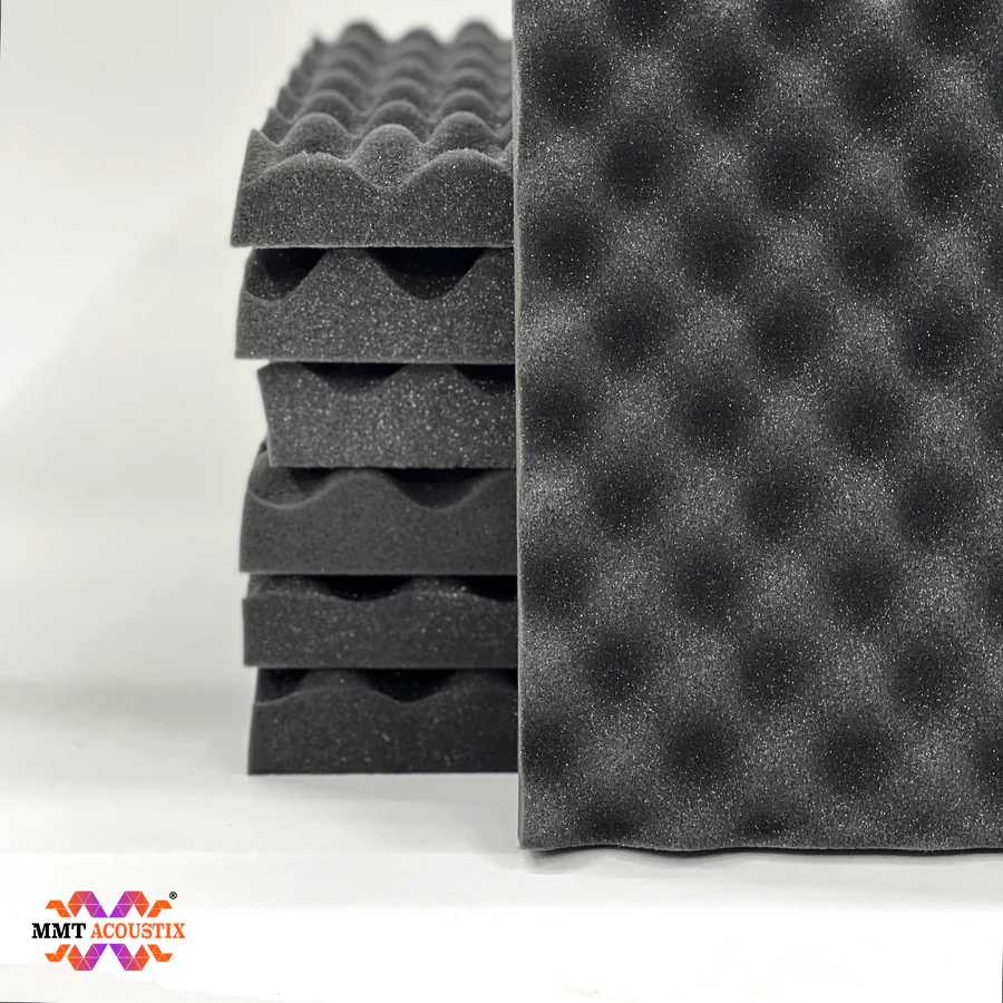 Egg Tray Acoustic Foam Panel 1.5" 1x1 Feet Pro Charcoal