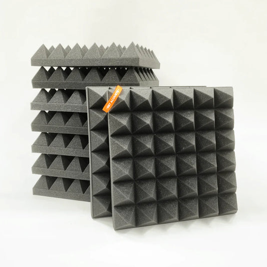 Pyramid Acoustic Foam Panel 3" 1x1 Feet Pro Charcoal