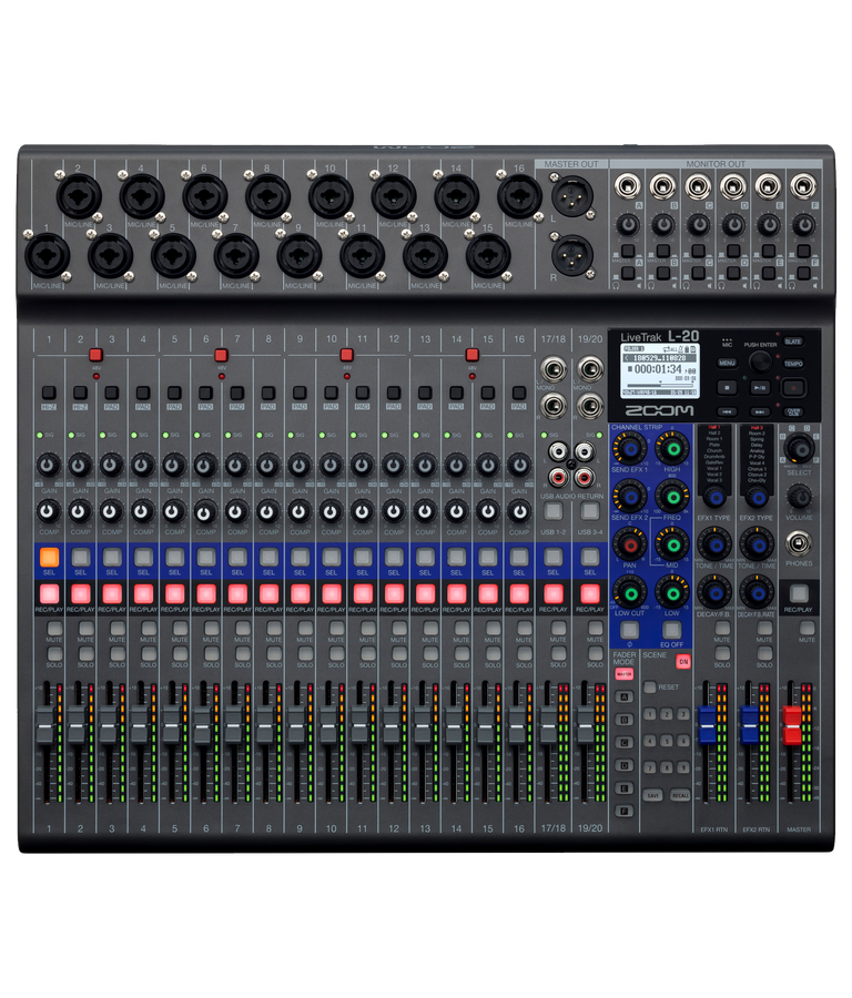 Zoom L-20 Live Track Mixer + Recorder