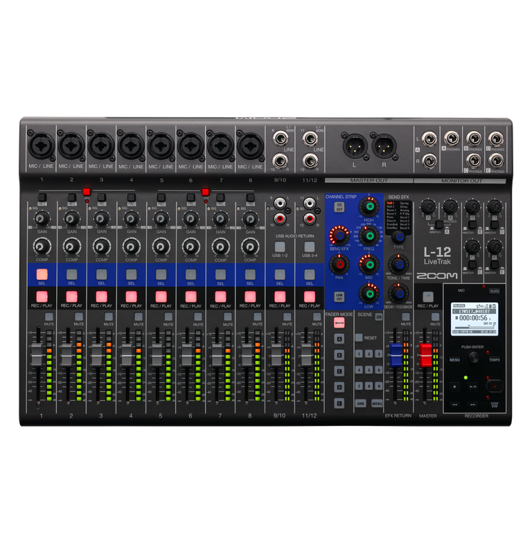 Zoom L-12 Live Track Mixer + Recorder