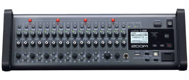 Zoom L-20R Live Track Mixer + Recorder