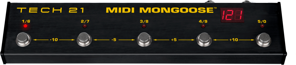 Tech 21 MMG1 MIDI Mongoose 5-button MIDI Foot Controller