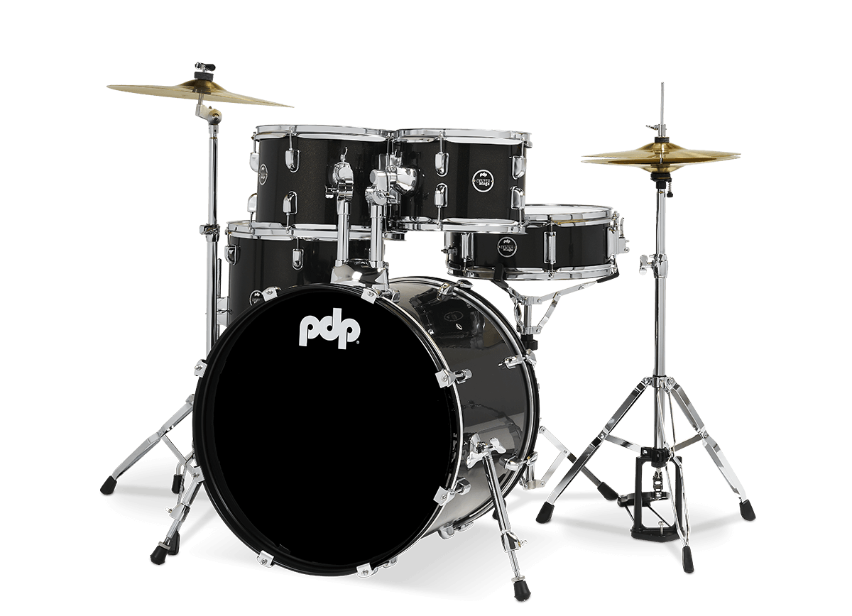 PDP Center Stage PDCE2215KTIB 5-piece Complete Drum Set with Cymbals - Iridescent Black Sparkle