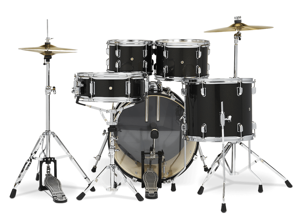 PDP PDCE2215KTIB Center Stage 5-piece Complete Drum Set with Cymbals - Iridescent Black Sparkle