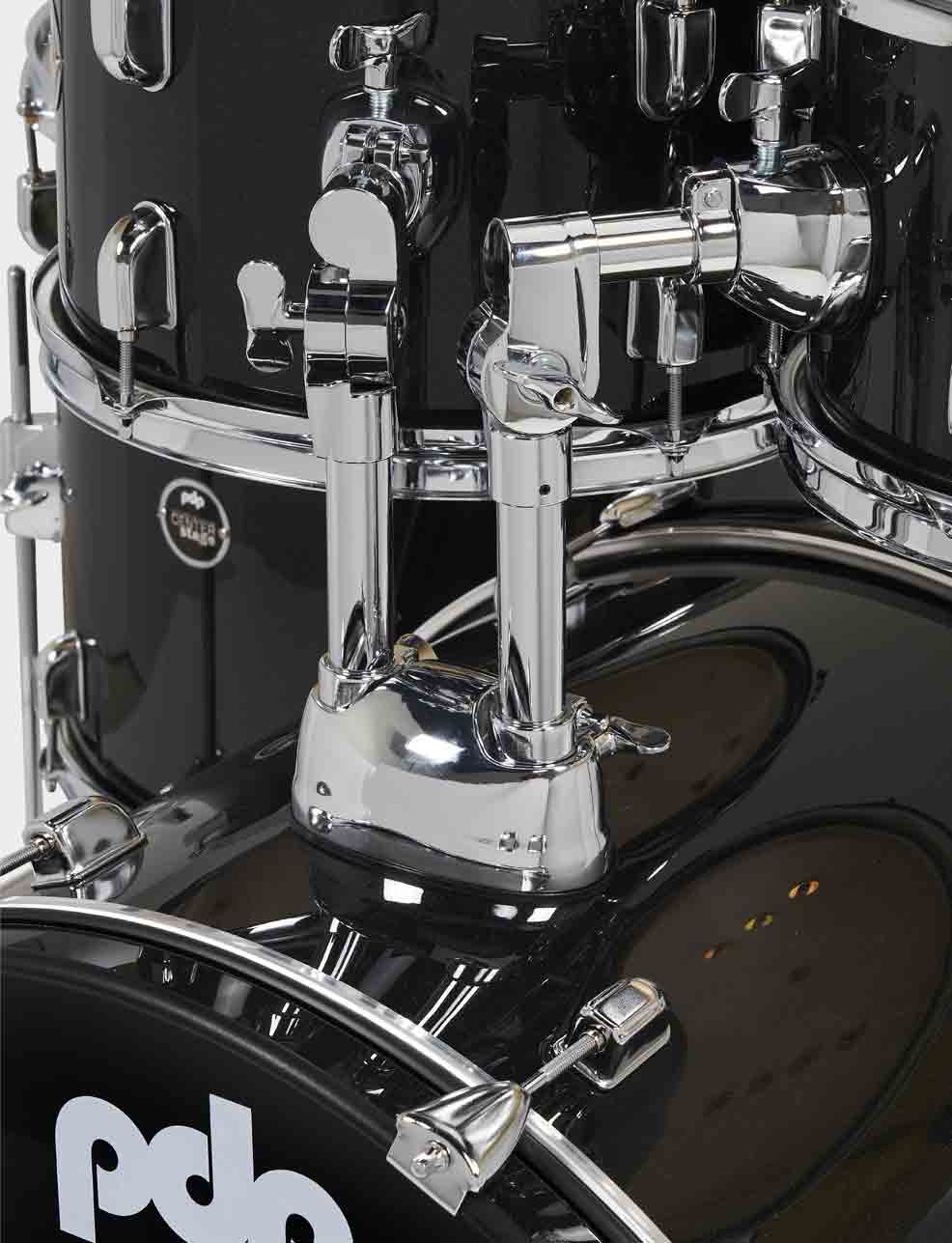 PDP PDCE2215KTIB Center Stage 5-piece Complete Drum Set with Cymbals - Iridescent Black Sparkle