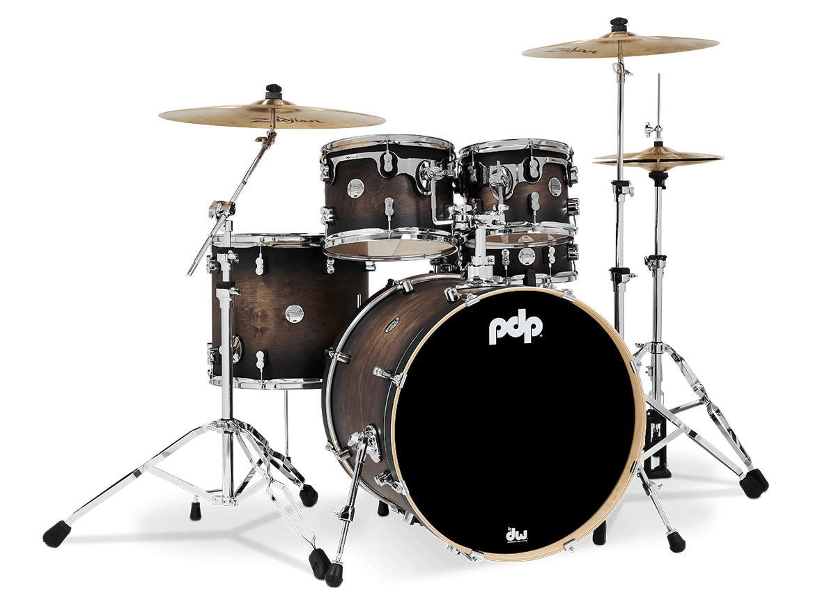 PDP PDCM2215SCB Concept Maple Shell Pack 5-piece Satin Charcoal Burst