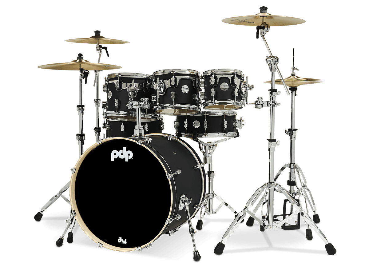 PDP PDCM2217SB Concept Maple Shell Pack 7-Piece Satin Black