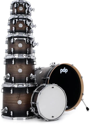 PDP PDCM2217SCB Concept Maple Shell Pack 7-piece Satin Charcoal Burst