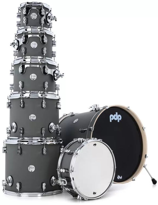 PDP PDCM2217SP Concept Maple Shell Pack 7-piece Satin Pewter
