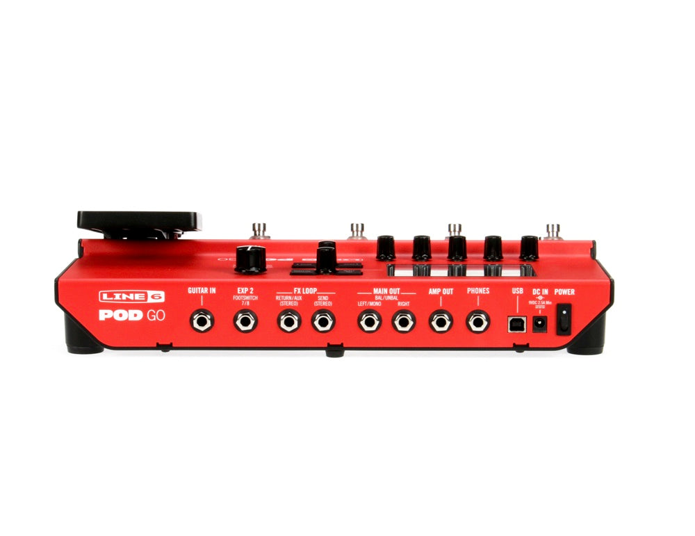 Line 6 POD Go Guitar Multi-effects Floor Processor - Limited Edition Red