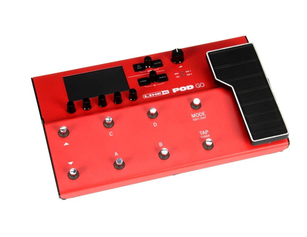 Line 6 POD Go Guitar Multi-effects Floor Processor - Limited Edition Red