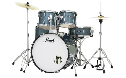 Pearl RS525SC/C Roadshow 5Pcs Drum Set With Hardware & Cymbals - Aqua Blue Glitter