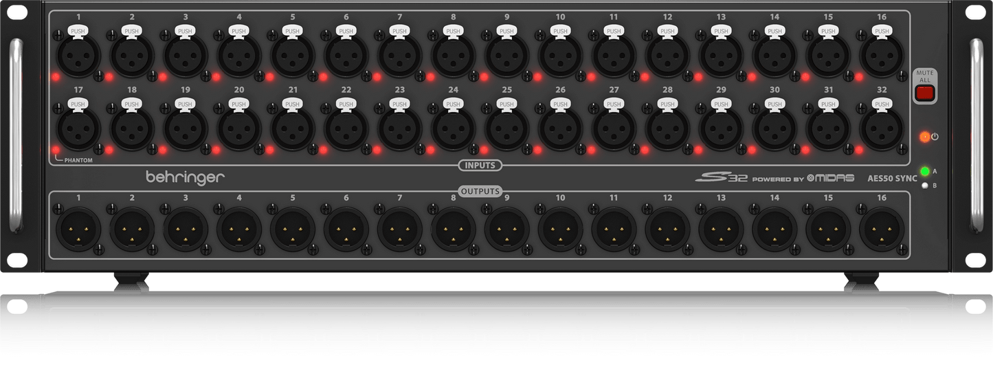 Behringer X32 40Input Digital Mixing Console With S32 32Channel Stage I/O Box