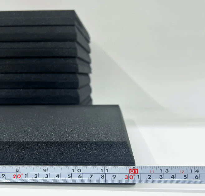 Boxer Acoustic Foam Panel | 1x1 Feet | 1.5" | Pro Charcoal Set Of 36 Pieces