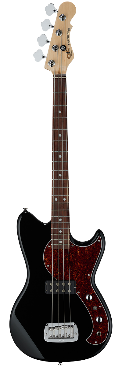 G&L Tribute Fallout Short Scale Bass Guitar - Jet Black