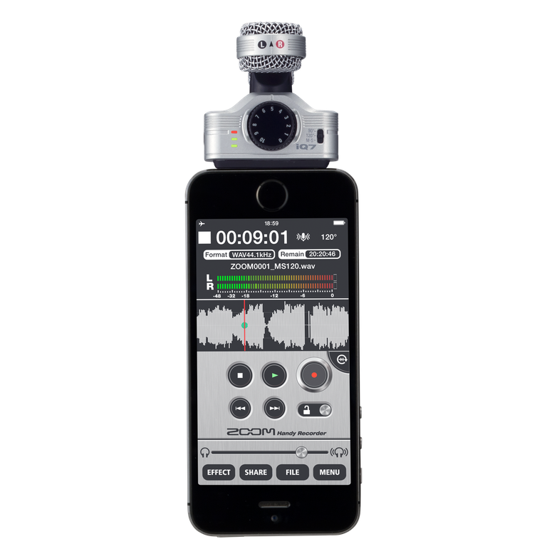 Zoom iQ7 XY Stereo Micriphone for iOS Devices