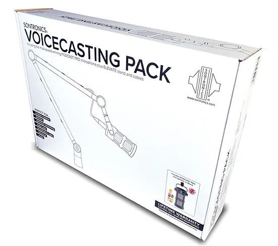 Sontronics Voicecasting Pack Red Podcast Pro Red + Elevate Stand + Cables