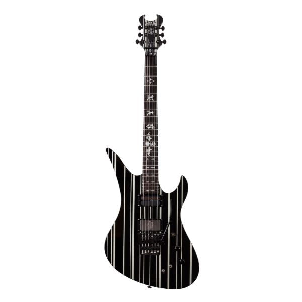Schecter SYNYSTER GATES CUSTOM-S Electric Guitar - Gloss Black with Silver Pinstripes