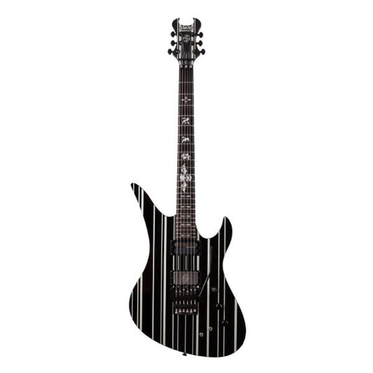 Schecter SYNYSTER GATES CUSTOM-S Electric Guitar - Gloss Black with Silver Pinstripes