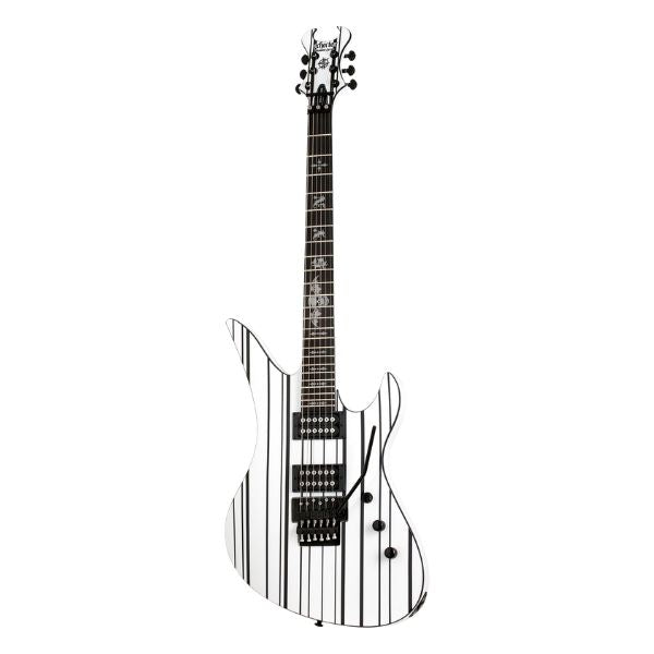 Schecter SYNYSTER STANDARD Electric Guitar - Gloss White with Black Pinstripes