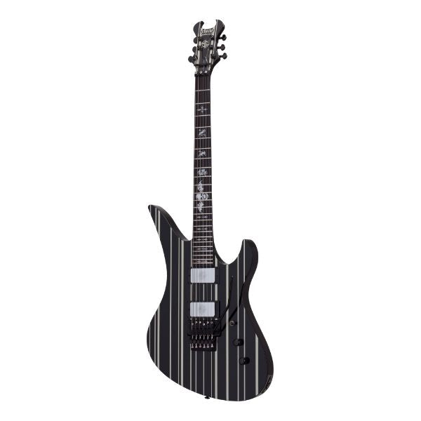 Schecter SYNYSTER CUSTOM Electric Guitar - Gloss Black with Silver Pinstripes
