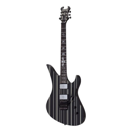 Schecter SYNYSTER CUSTOM Electric Guitar - Gloss Black with Silver Pinstripes