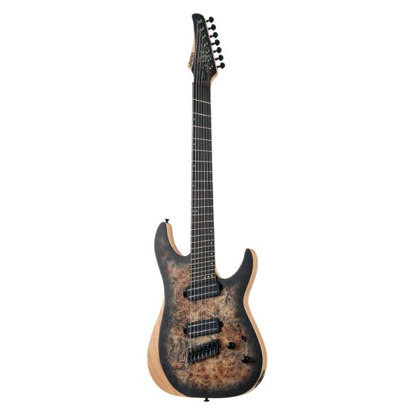 Schecter REAPER-7 MULTI-SCALE Electric Guitar - Charcoal Burst