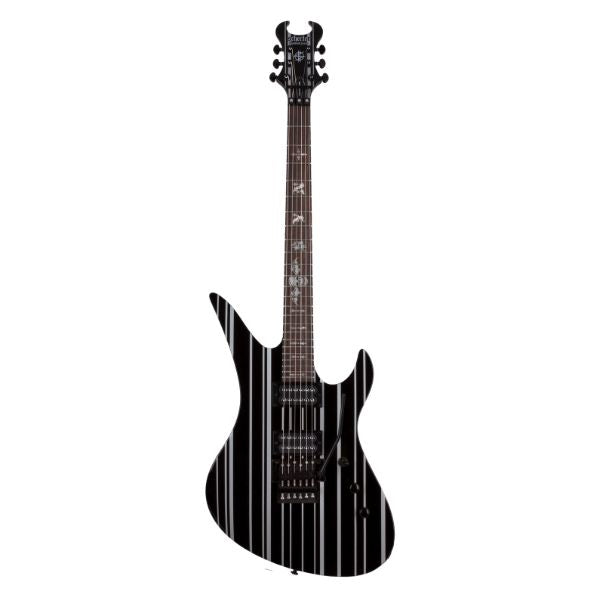 Schecter SYNYSTER STANDARD Electric Guitar - Gloss Black with Silver Pinstripes