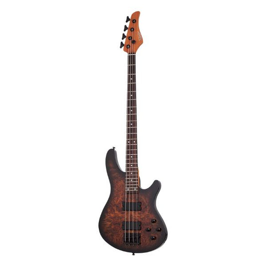 Schecter Standard Series C-4 STANDARD Electric Bass Guitar - Tobacco Burl