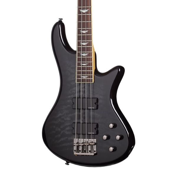 Schecter STILETTO EXTREME-4 STBLK Bass Guitar - See-Thru Black