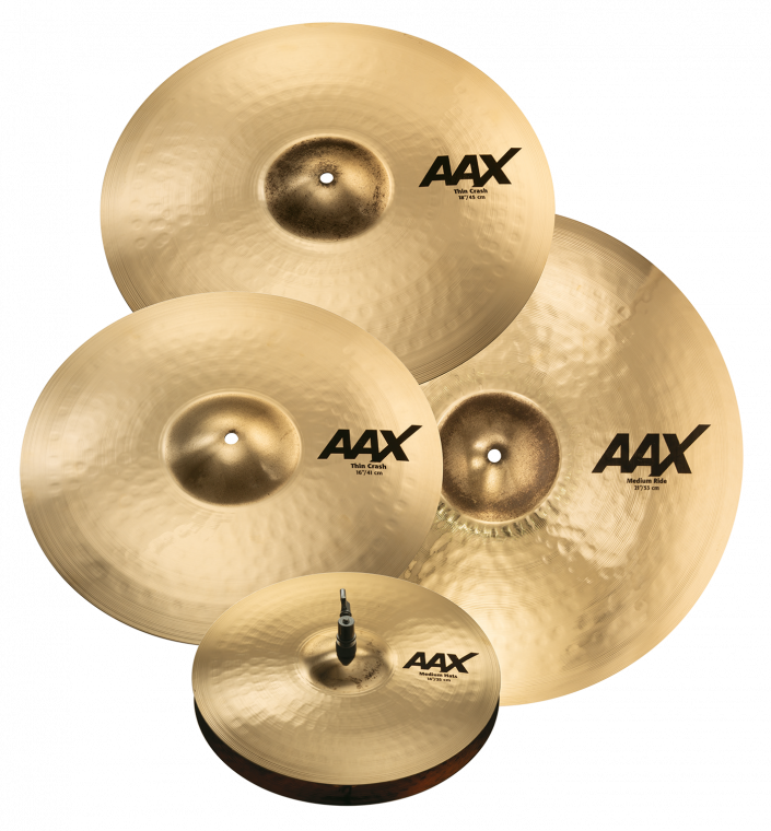 Sabian 25005XCPB  AAX series Promotional (14HH/16C/21R+18C) Cymbal Set